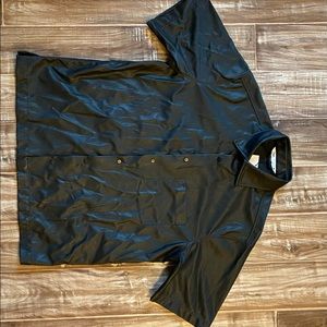 Zara leather button down